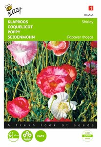 Buzzy® Papaver, Klaproos Shirley dubbelbloemig gemengd - afbeelding 1