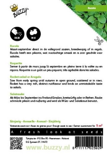 Buzzy® Rucola, Italiaanse snijgroente - afbeelding 2