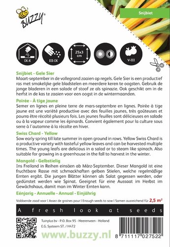 Buzzy® Snijbiet Gele Sier - afbeelding 2