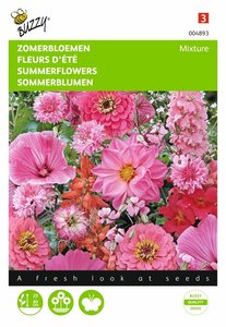 Buzzy® Zomerbloemen Roze en rood mengsel - afbeelding 1