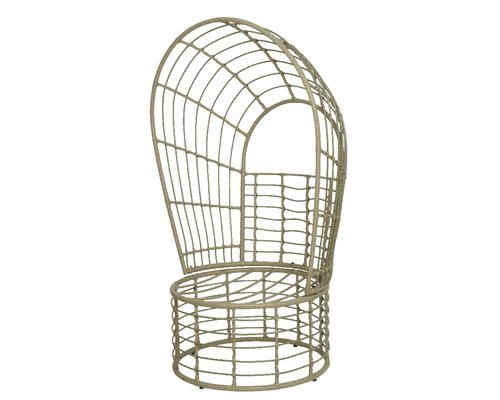 Calvi Tuinstoel Wicker Grijs - 92 x 75 x 151 cm - afbeelding 2