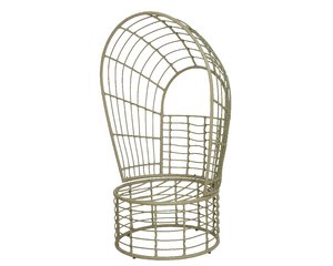 Calvi Tuinstoel Wicker Grijs - 92 x 75 x 151 cm - afbeelding 2