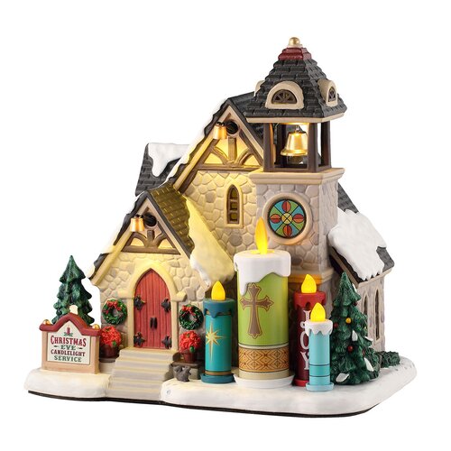 CANDLELIGHT CHURCH, INCL. ADAPTOR 44338, 100 mA (WHITE)
