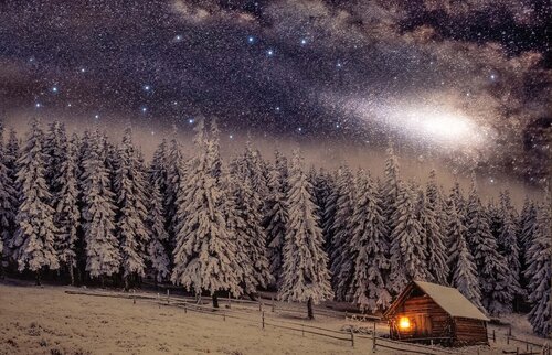 Canvas 58x38cm blokhut