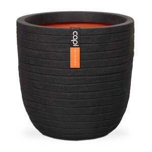 Capi Bloempot Rib zwart - D35xH34cm