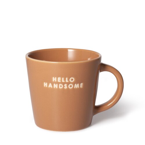 Cappuccinokop Hello handsome - 250 ml Terracotta - afbeelding 1