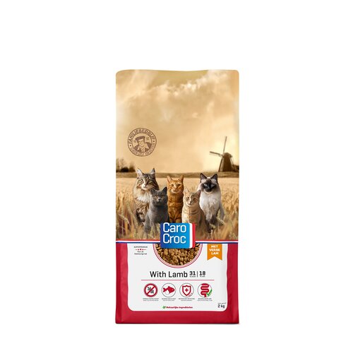 CaroCroc Brokken Kat met Lam - 2Kg - afbeelding 1