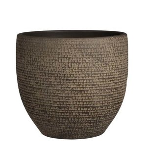 Carrie pot rond bruin - h26xd29cm