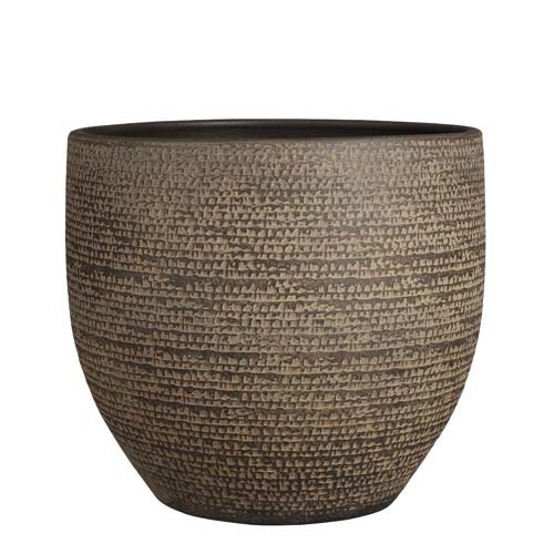 Carrie pot rond bruin - h32xd35cm