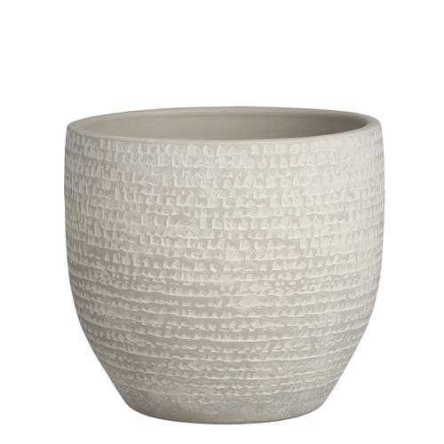 Carrie pot rond l.grijs - h18xd20cm
