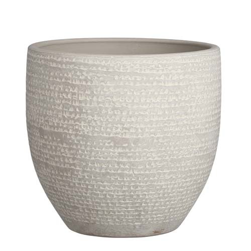 Carrie pot rond l.grijs - h22xd24cm