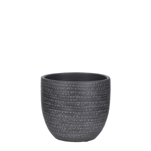 Carrie pot rond zwart - h14xd16cm