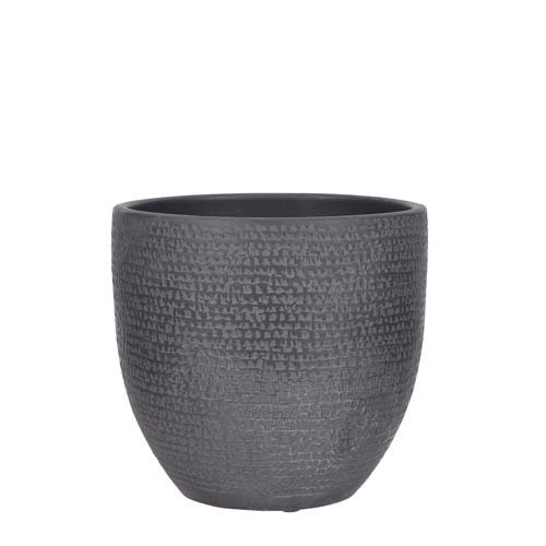 Carrie pot rond zwart - h22xd24cm