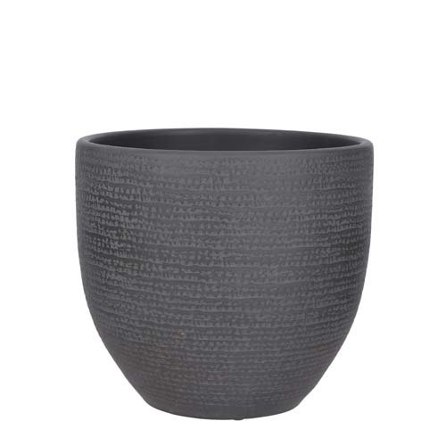 Carrie pot rond zwart - h26xd29cm