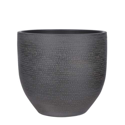 Carrie pot rond zwart - h32xd35cm