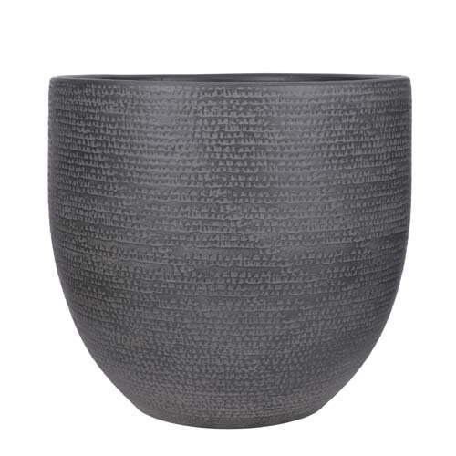 Carrie pot rond zwart - h36xd39cm