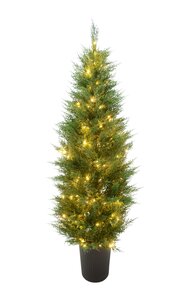 Cipres potted tree prelit - H 150 cm incl. functies
