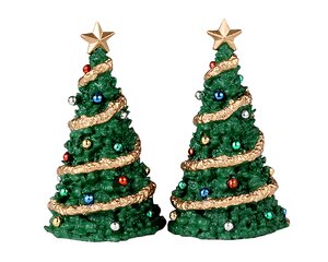 Lemax Classic Christmas Tree set van 2