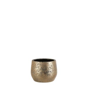 Clemente pot rond goud - H 15,5 x D 19,5 cm