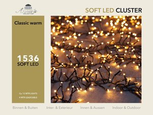 Clusterverlichting klassiek warm - 1536 lampjes
