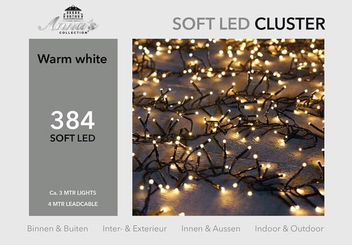Anna's Collection clusterverlichting soft led warm wit met 384 lampjes