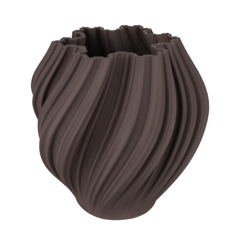 Coppelmans Keramieken Vaas 3D - L25xB28xH28cm Cacao Grijs