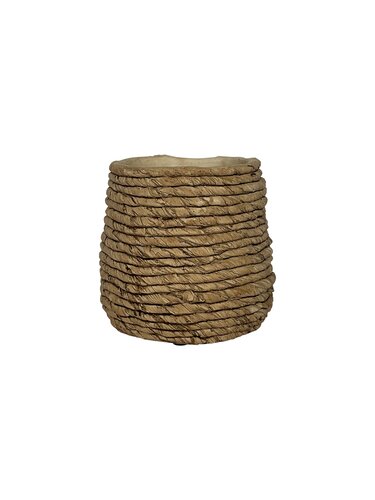 Coppelmans Pot Basket Woven - D16.6xH15.7cm Naturel