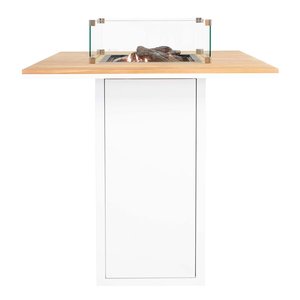 Cosi fires Cosiloft 100 bar table white frame /Teak top - afbeelding 3
