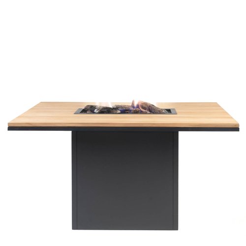 Cosi fires Cosiloft 120 relax dining black frame /Teak top - afbeelding 2