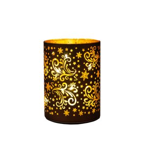 Anna's Collection cylinder glas draaiend - H 16 x D 9 cm