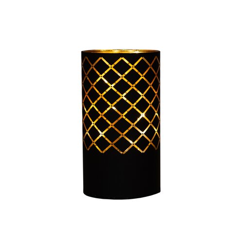 Cylinder glas ruit draaiend zwart