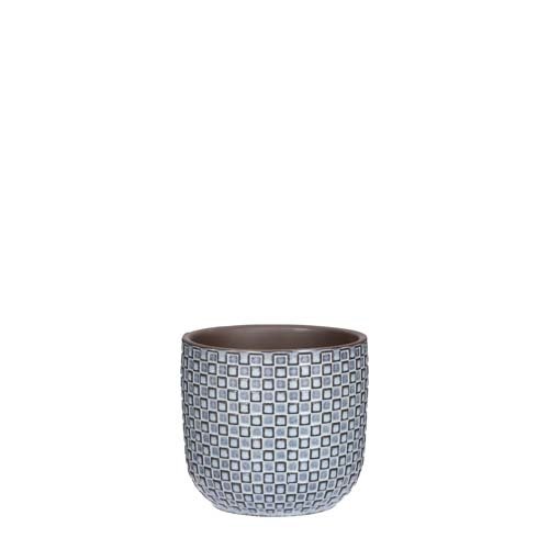 Daan pot rond blauw - h11xd12cm
