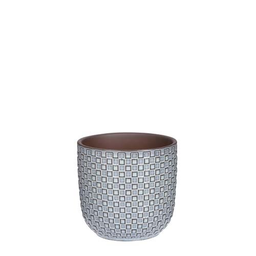 Daan pot rond blauw - h13xd13,5cm