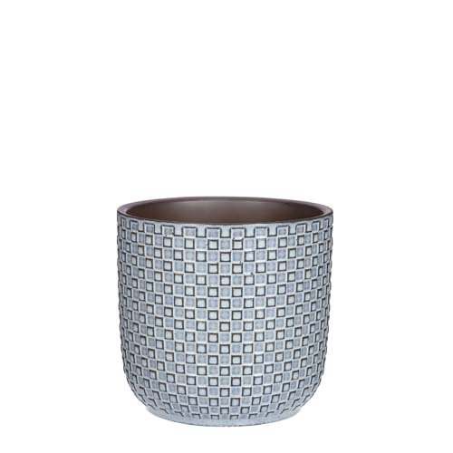Daan pot rond blauw - h16xd17cm