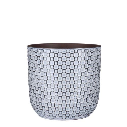 Daan pot rond blauw - h20,5xd21,5cm