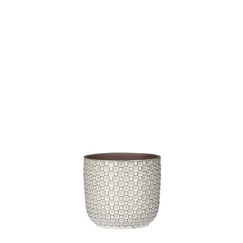 Daan pot rond wit - h11xd12cm