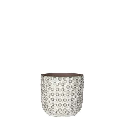 Daan pot rond wit - h13xd13,5cm