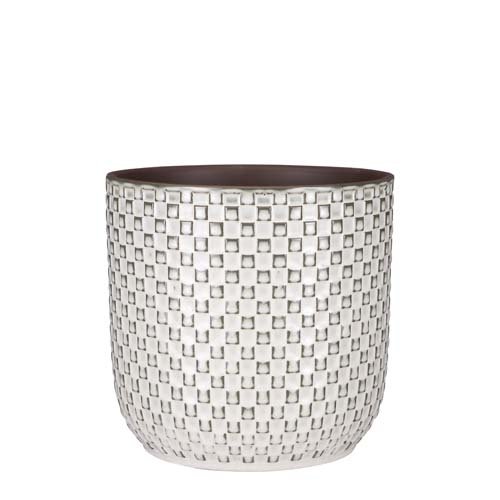 Daan pot rond wit - h20,5xd21,5cm