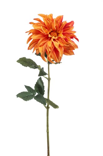 Dahlia Tak Zijde - 56cm Oranje
