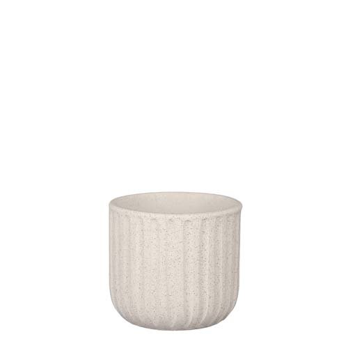 Dante pot rond off white - h13xd14cm