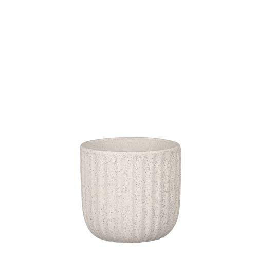 Dante pot rond off white - h14xd15cm