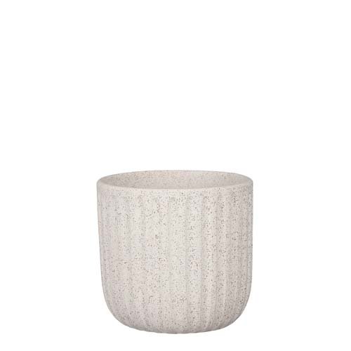 Dante pot rond off white - h15xd17cm