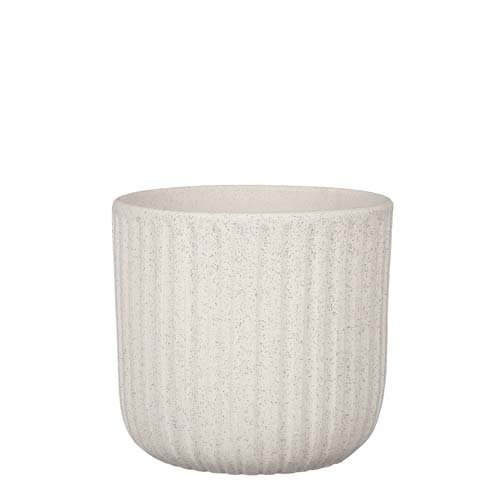 Dante pot rond off white - h19xd21cm