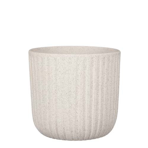 Dante pot rond off white - h22xd24cm