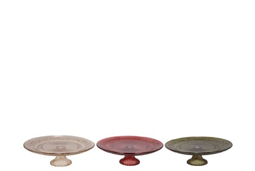 Dayah Cosy Autumn Glass Plate On Foot 15 x 8 cm - afbeelding 1