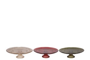Dayah Cosy Autumn Glass Plate On Foot 20 x 8 cm - afbeelding 1