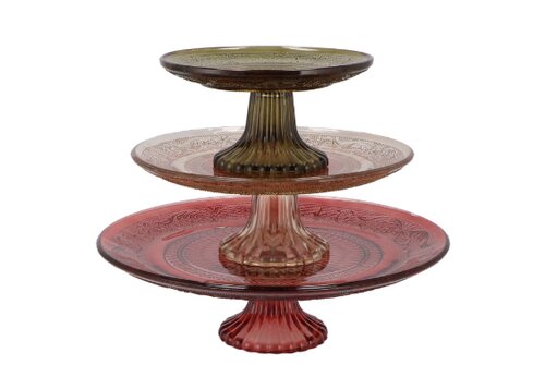 Dayah Cosy Autumn Glass Plate On Foot 25 x 9 cm - afbeelding 3