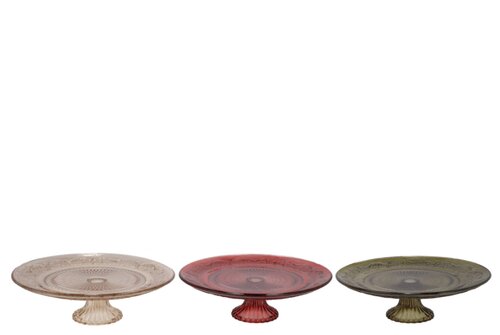 Dayah Cosy Autumn Glass Plate On Foot 25 x 9 cm - afbeelding 1