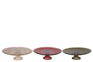 Dayah Cosy Autumn Glass Plate On Foot 25 x 9 cm - afbeelding 1