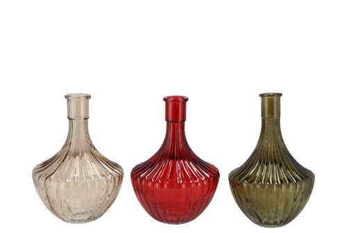 Dayah Cosy Autumn Glass Vaas 17 x 24 cm - afbeelding 1
